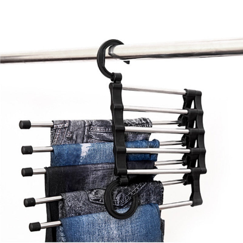 Rack de armazenamento para calças em cabide